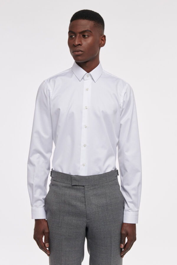 CHEMISE DE JOUR EN TWILL DE COTON - BLANC - Rives Paris