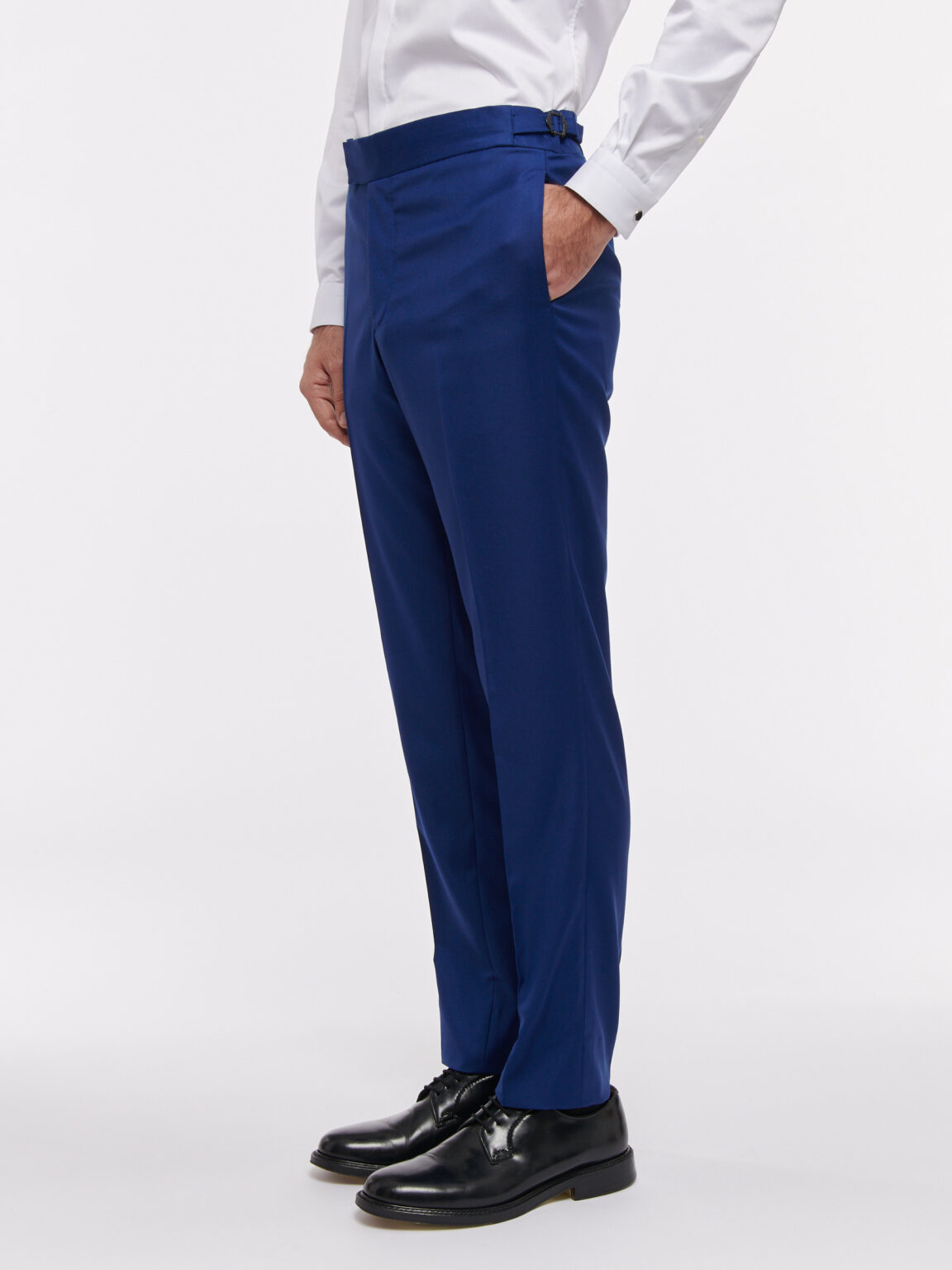 PANTALON EN LAINE - BLEU LUMINEUX - Rives Paris