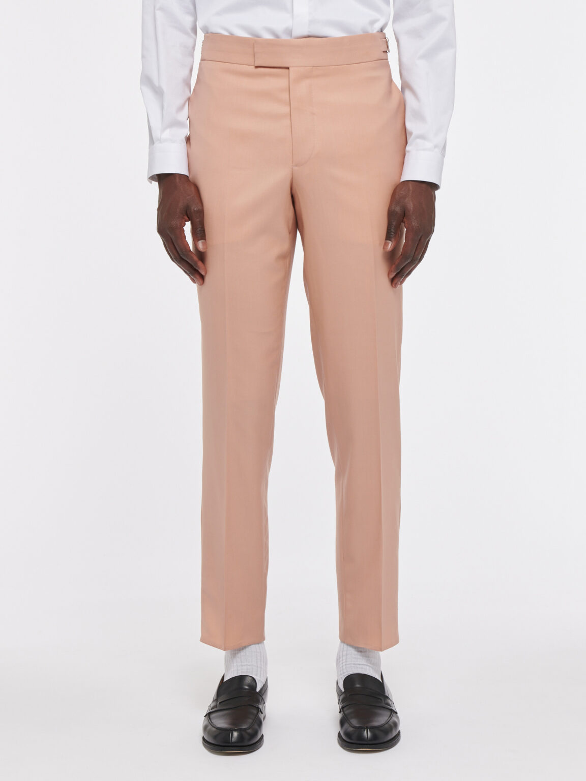 PANTALON EN LAINE - TERRACOTTA ROSE - Rives Paris