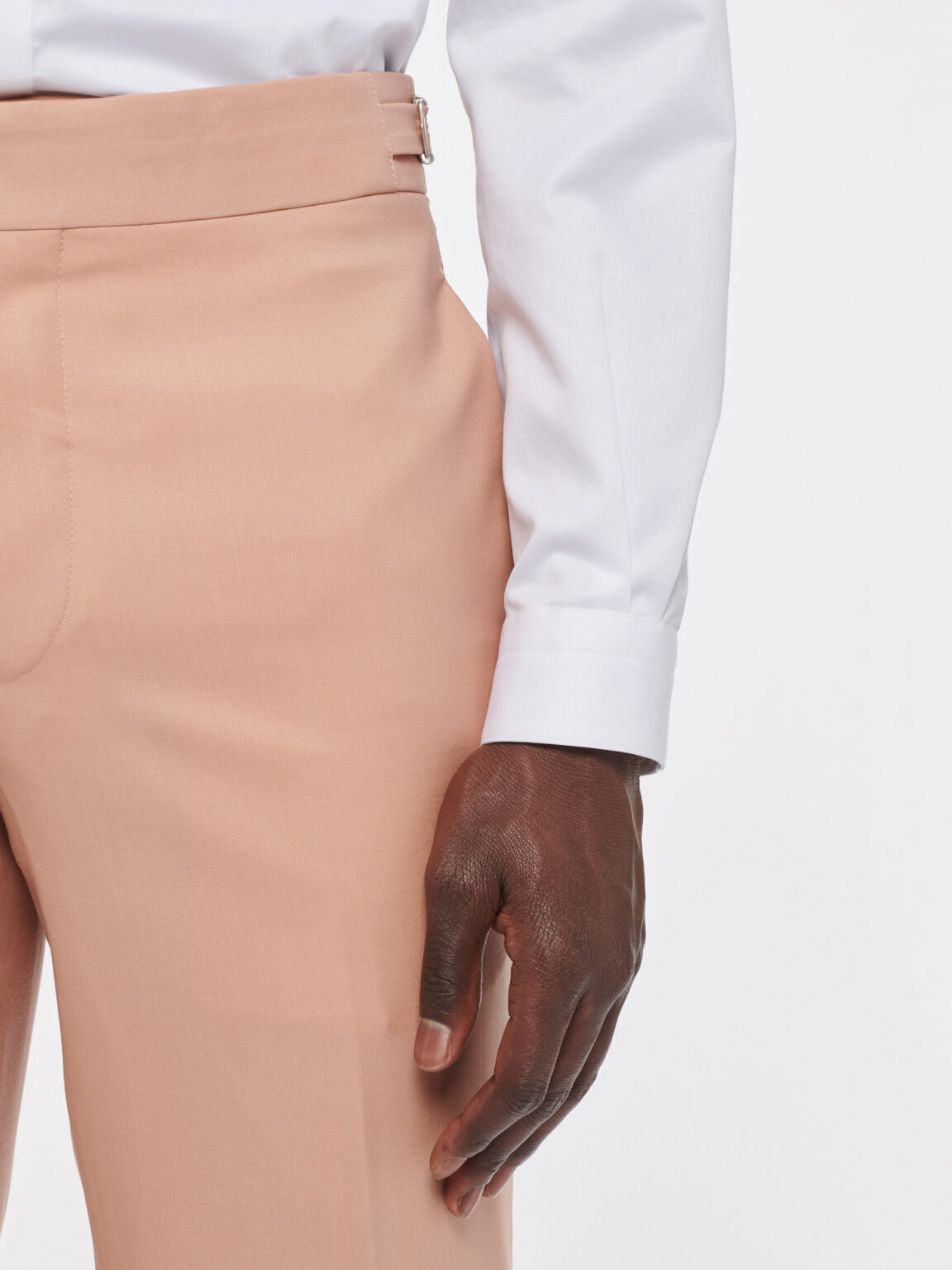 PANTALON EN LAINE - TERRACOTTA ROSE - Rives Paris