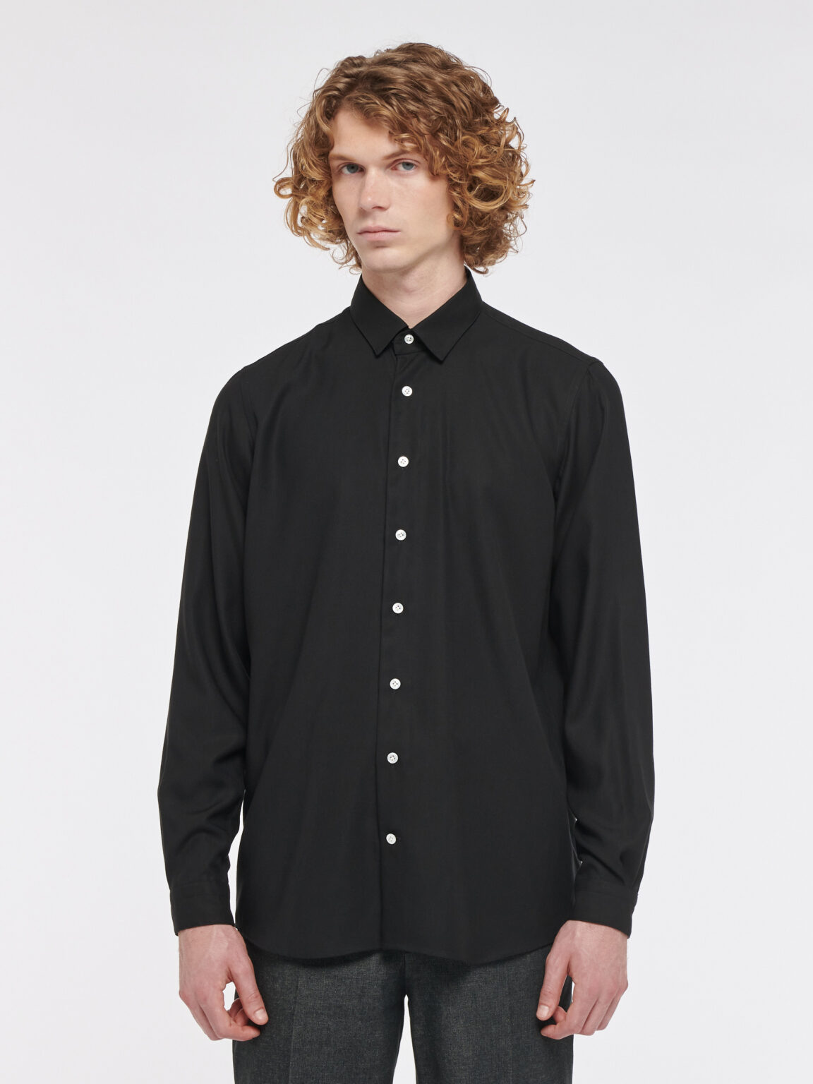 CHEMISE LARGE EN TENCEL - NOIR - Rives Paris