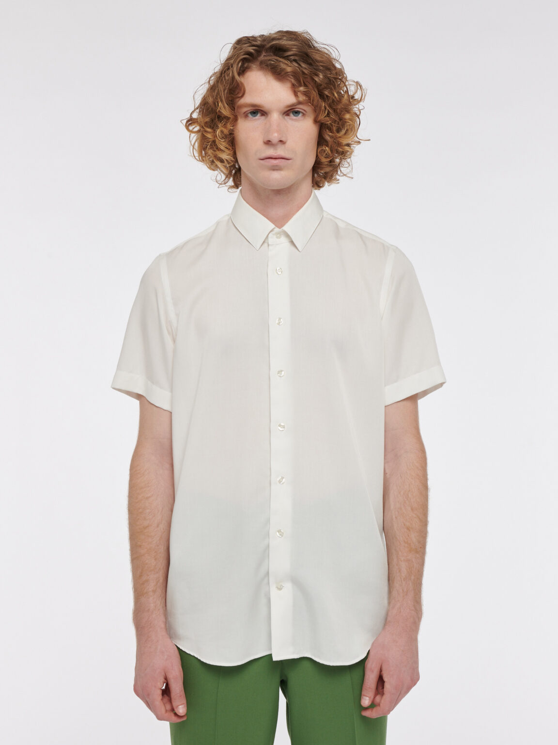 CHEMISE TENCEL MANCHES COURTES OFF WHITE - Rives Paris