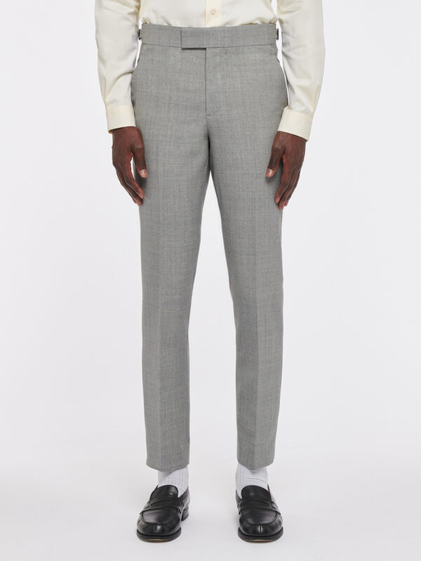 LIGHT GREY FRESCO WOOL PANTALONE - Rives Paris