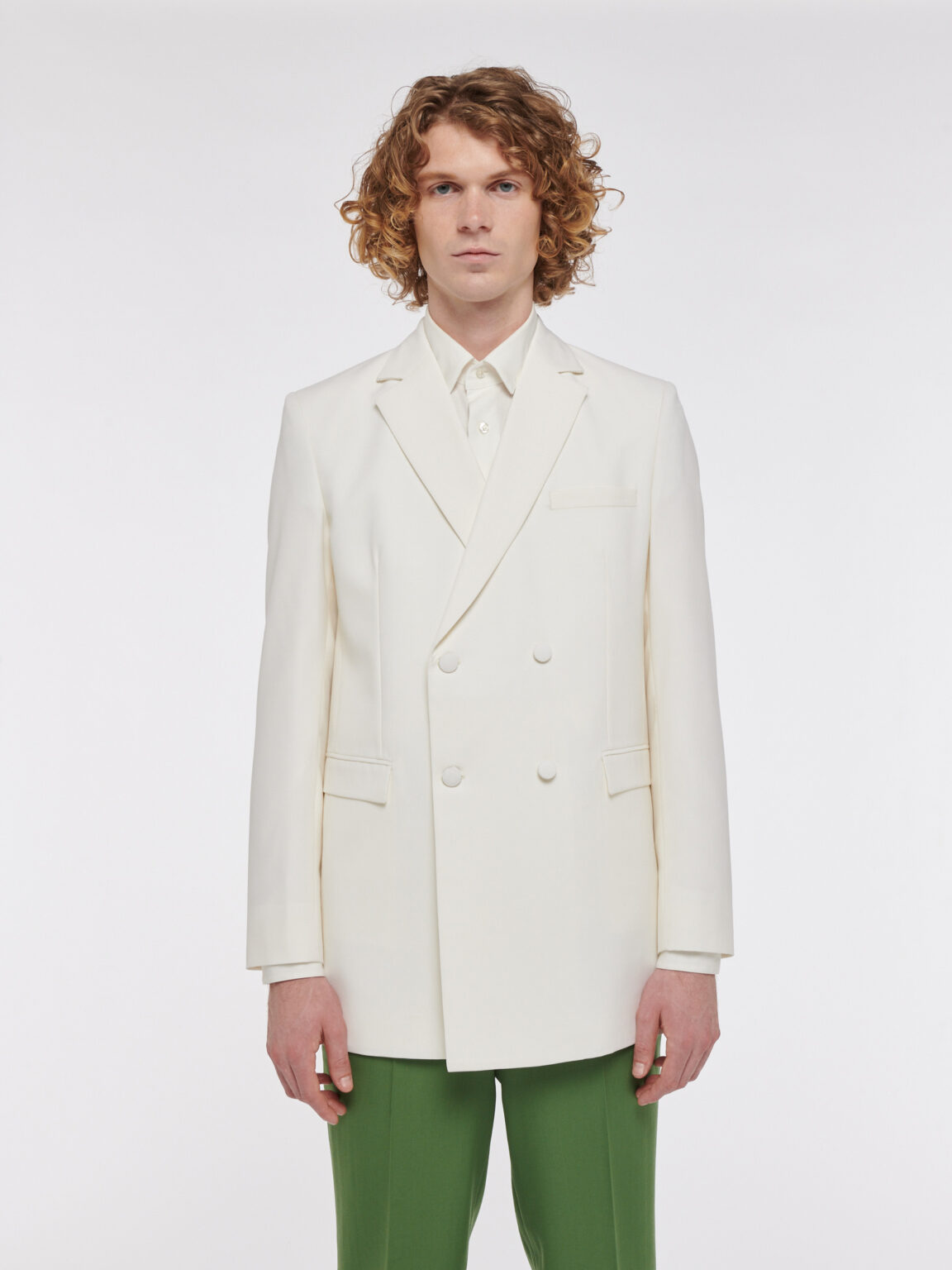 VESTE CROISÉE OVERSIZE OFF-WHITE - Rives  Paris