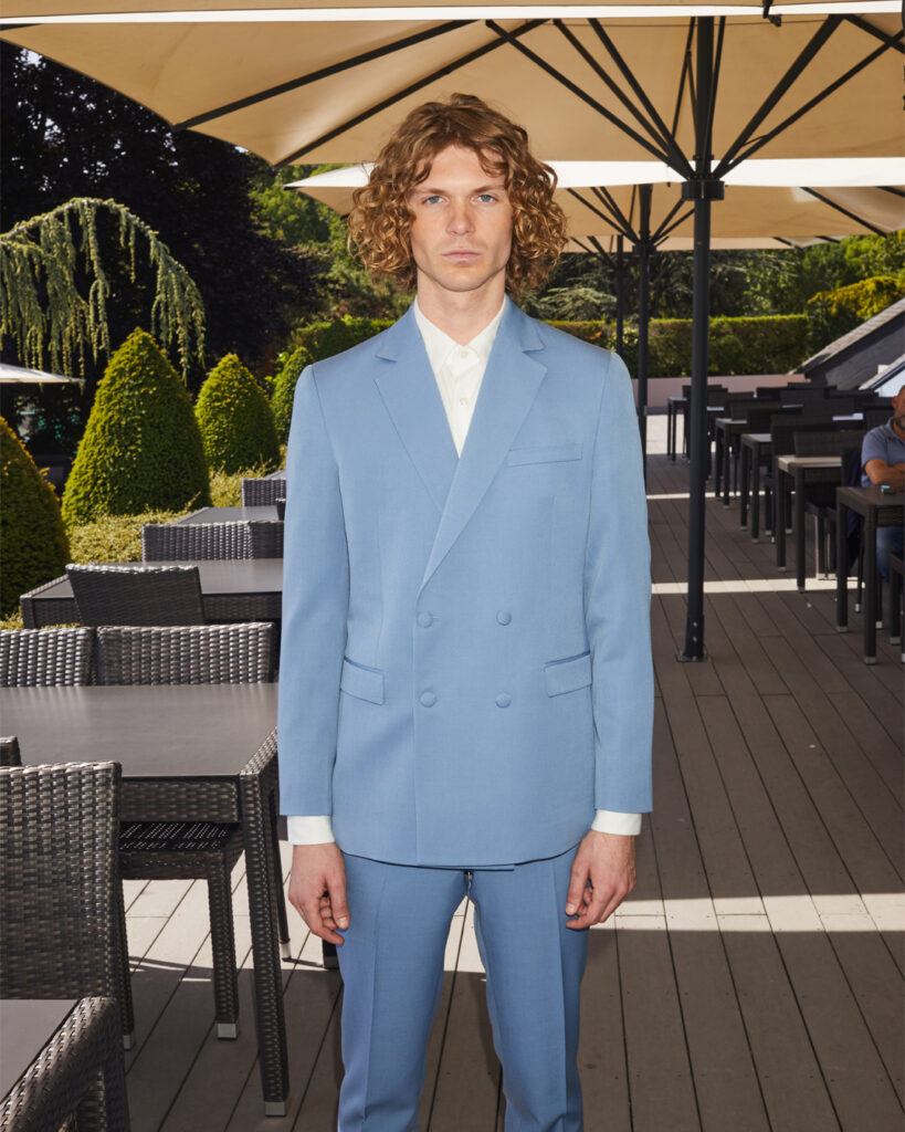 SKY BLUE OVERSIZED DOUBLE SUIT - Rives Paris