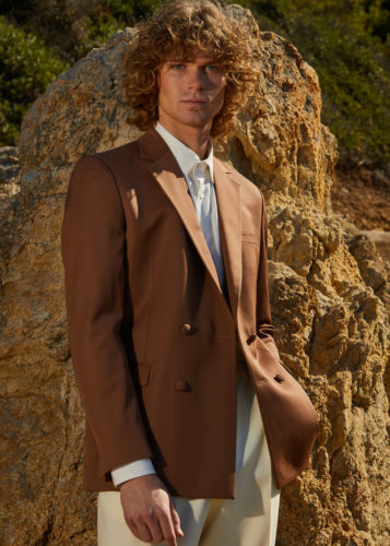 Double-breasted jacket Tailor-made Terracotta - Collection 02 | Rives Paris ©