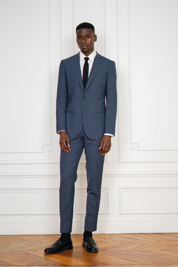 Tailor-Made Blue-Grey Suit - 2 Piece Suit | Rives Paris ©