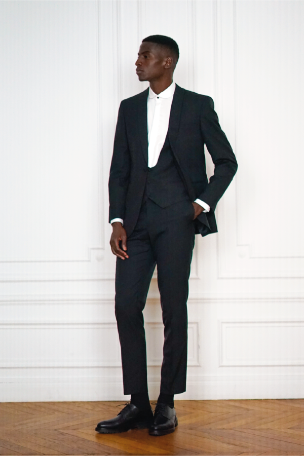 Smoking 3 Pièces Sur-Mesure Noir | Rives Paris ©