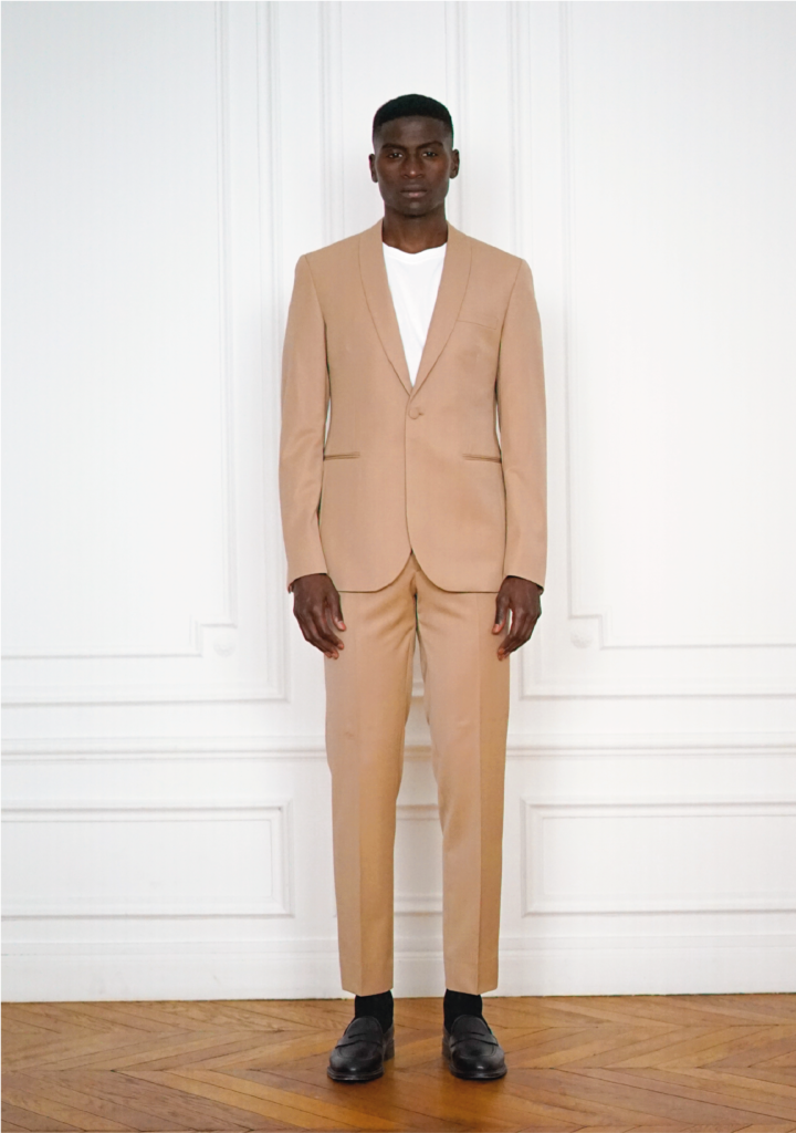 Tailor-made Wedding Tuxedo Camel | Rives Paris © The Rives Paris Tailor-made Wedding Tuxedo