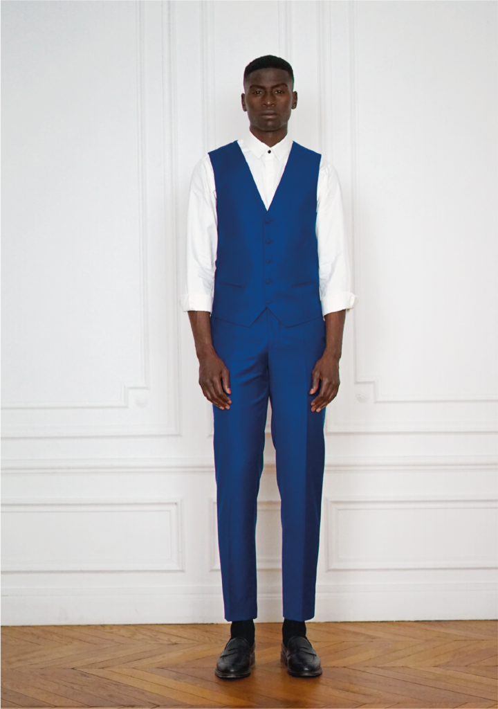 Tailor-made Waistcoat Luminous Blue - Waistcoat Classique | Rives Paris ©