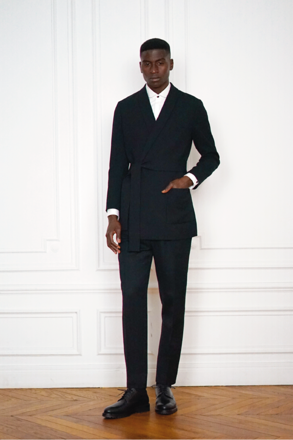 Veste Peignoir Sur-Mesure Noir - Smoking Peignoir | Rives Paris ©