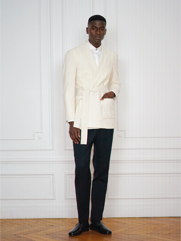 Veste Peignoir Sur-Mesure Off-White - Smoking Peignoir | Rives Paris ©