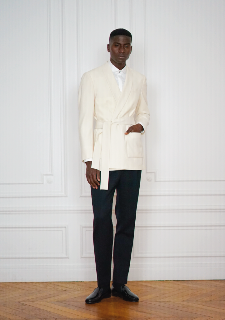 Veste Peignoir Sur-Mesure Off-White - Smoking Peignoir | Rives Paris ©