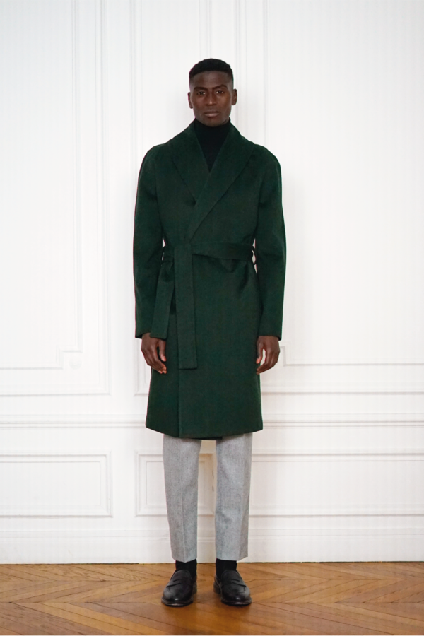 Tailor-made Green Peignoir Coat | Rives Paris © - Rives Paris
