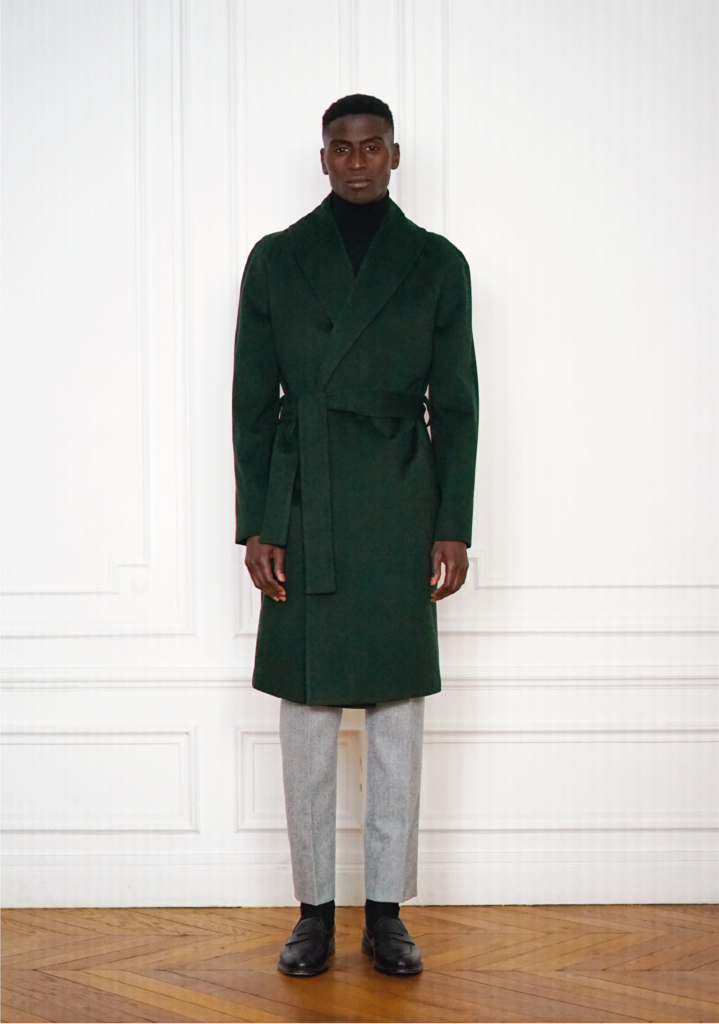 Tailor-made Green Peignoir Coat | Rives Paris © - Rives Paris