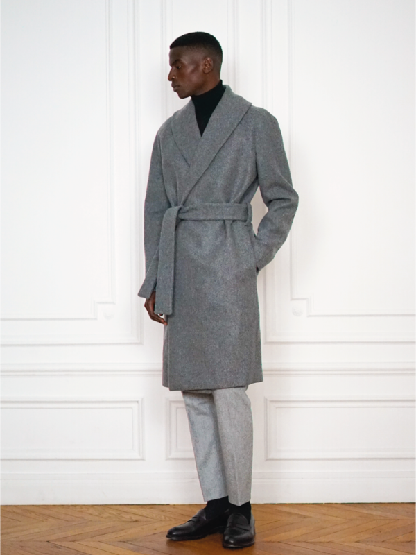 Manteau Peignoir Sur-Mesure Gris | Rives Paris ©