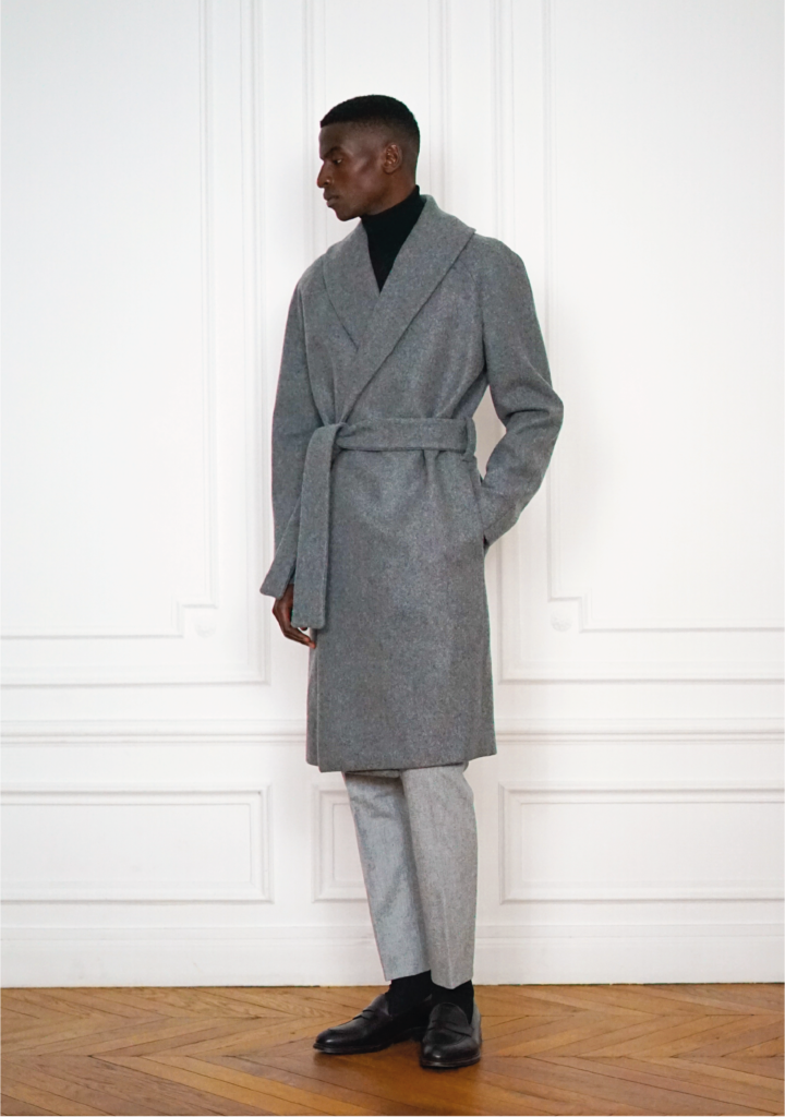 Manteau Peignoir Sur-Mesure Gris | Rives Paris ©