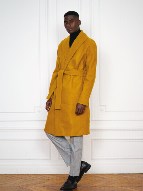 Manteau Peignoir Sur-Mesure Moutarde | Rives Paris ©