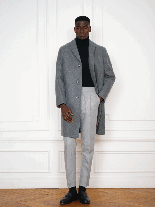 Manteau Chester Sur-Mesure Gris | Rives Paris ©