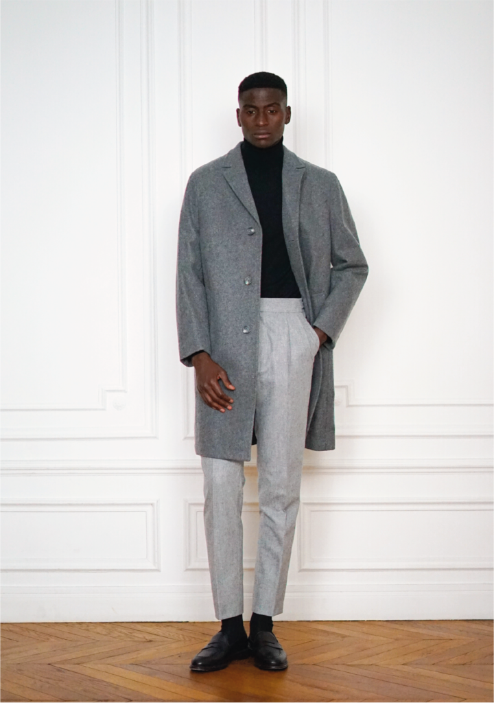 Manteau Chester Sur-Mesure Gris | Rives Paris ©