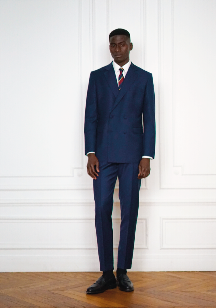 Tailored Navy Blue Business Double Breasted Suit - Business | Rives Paris ©