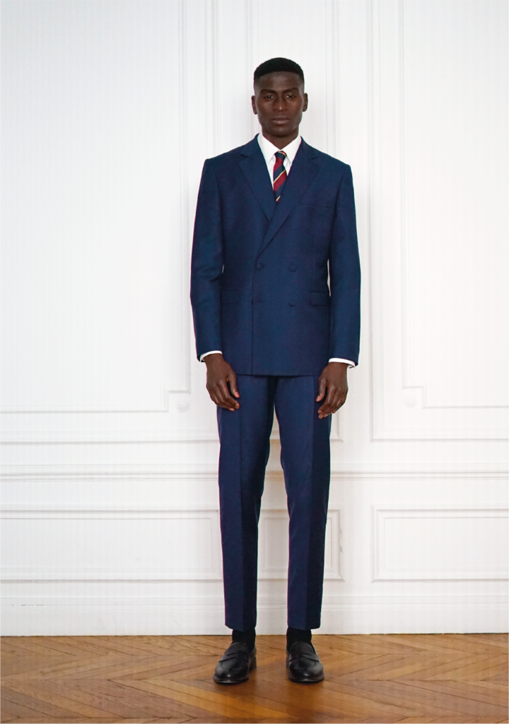 Tailor-made Double-breasted suit Navy blue I RIVES Paris