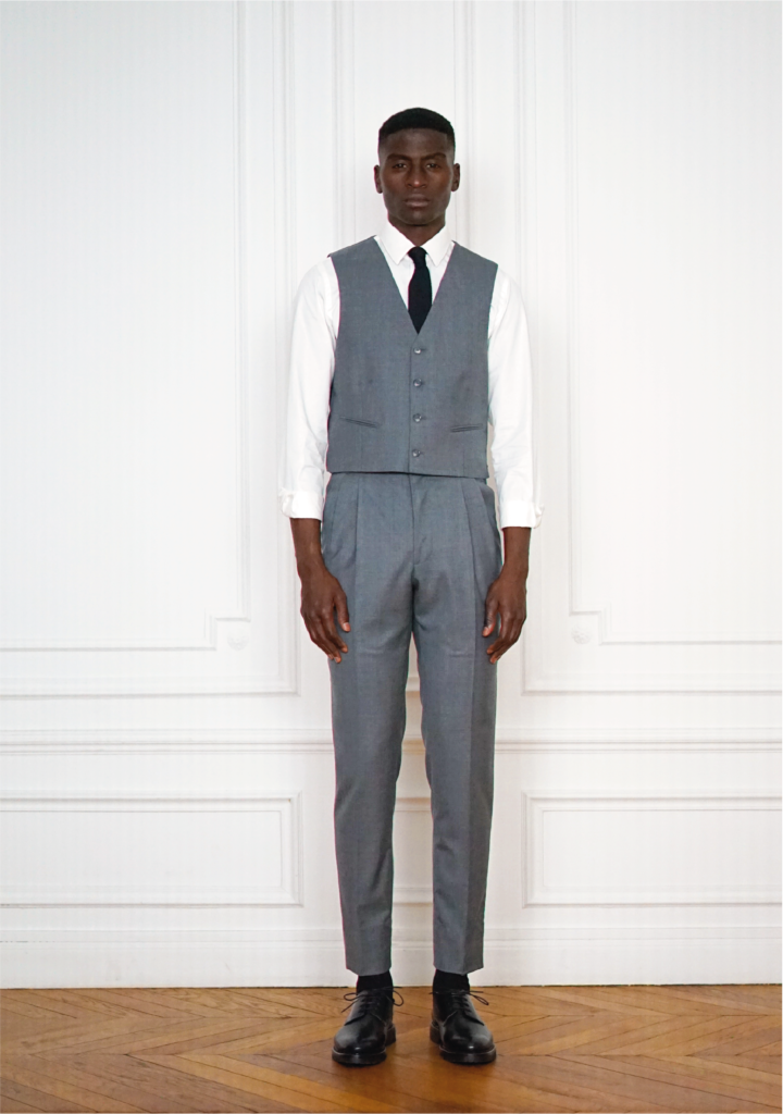Tailor-made Waistcoat Grey - Waistcoat Bas Droit | Rives Paris ©