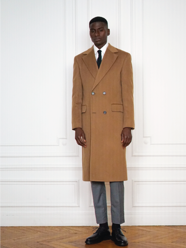 Manteau Croisé Sur-Mesure Camel | Rives Paris ©
