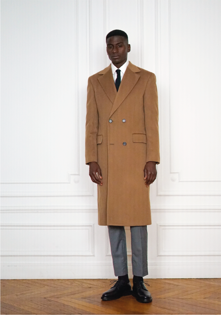 Tailor-made Double-breasted Coat Camel | Rives Paris ©