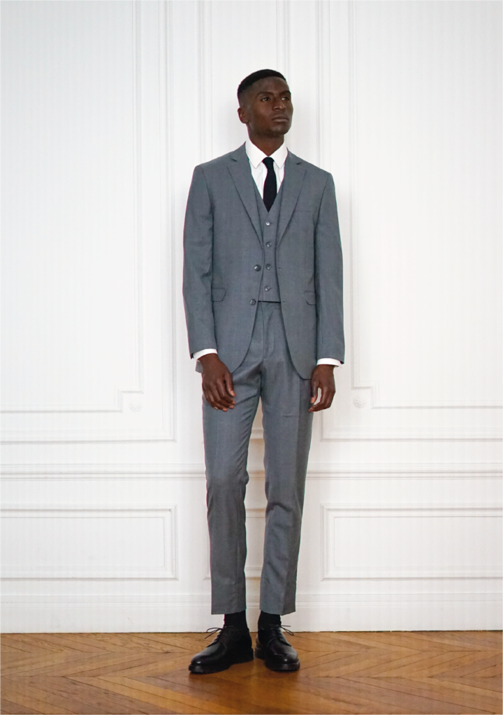 3 Piece Business Suit Tailored Medium Grey | Rives Paris ©