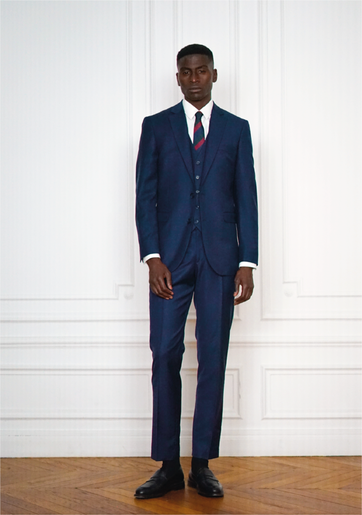 Tailor-made 3-piece Navy blue Wedding suit | Rives Paris © Tailor-made 3-piece Wedding suit