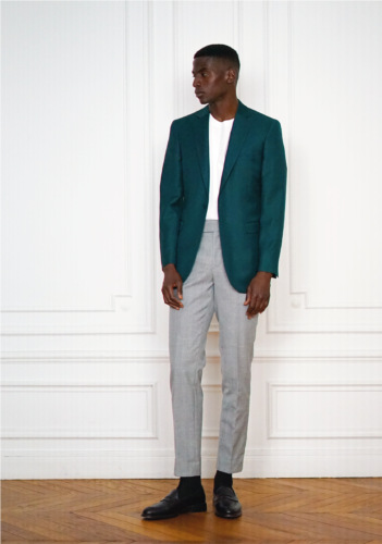 Tenue Décontractée Sur-Mesure Veste De Blazer Vert Foncé | Rives Paris ©