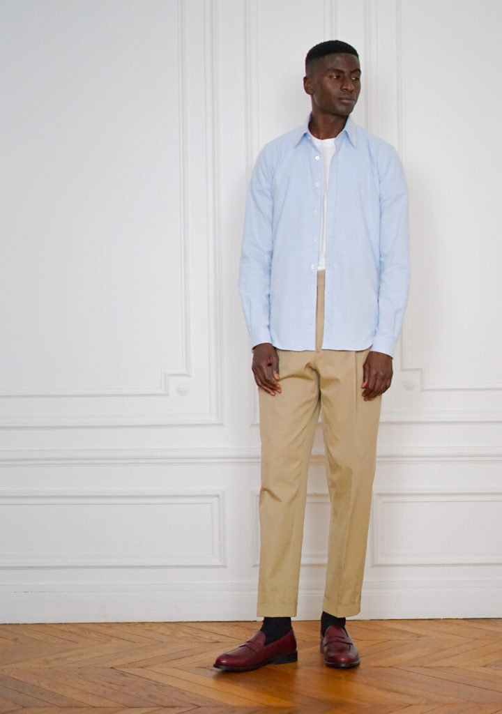 Tenue Brunch Sur-Mesure Pantalon Droit À Pinces Beige | Rives Paris ©