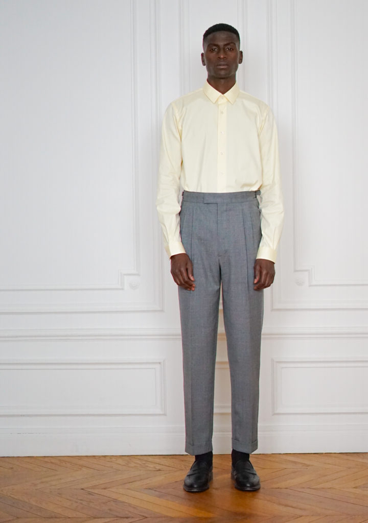Tailor-made Brunch Outfits Pale Yellow Poplin Shirts | Rives Paris ©