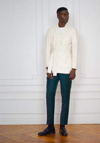 Tailor-made Outfit Casual Off-White Peignoir Jacket | Rives Paris ©.
