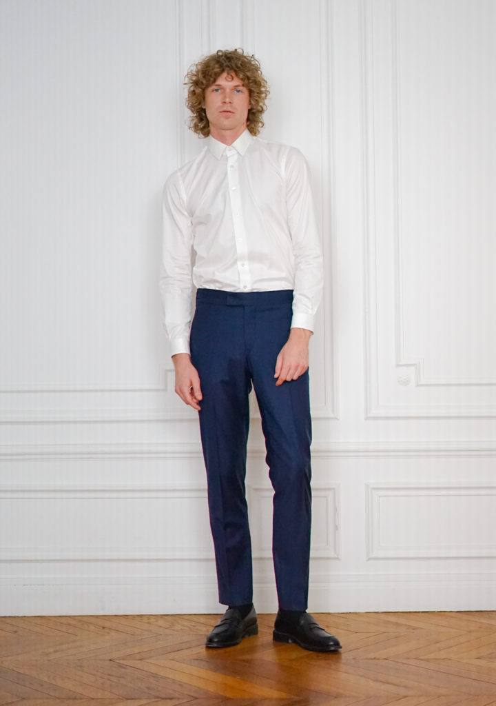 Tailor-made Navy blue Trousers - Classic Trousers | Rives Paris ©.