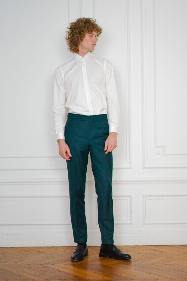 Tailor-made Green Trousers - Classic Trousers | Rives Paris ©.