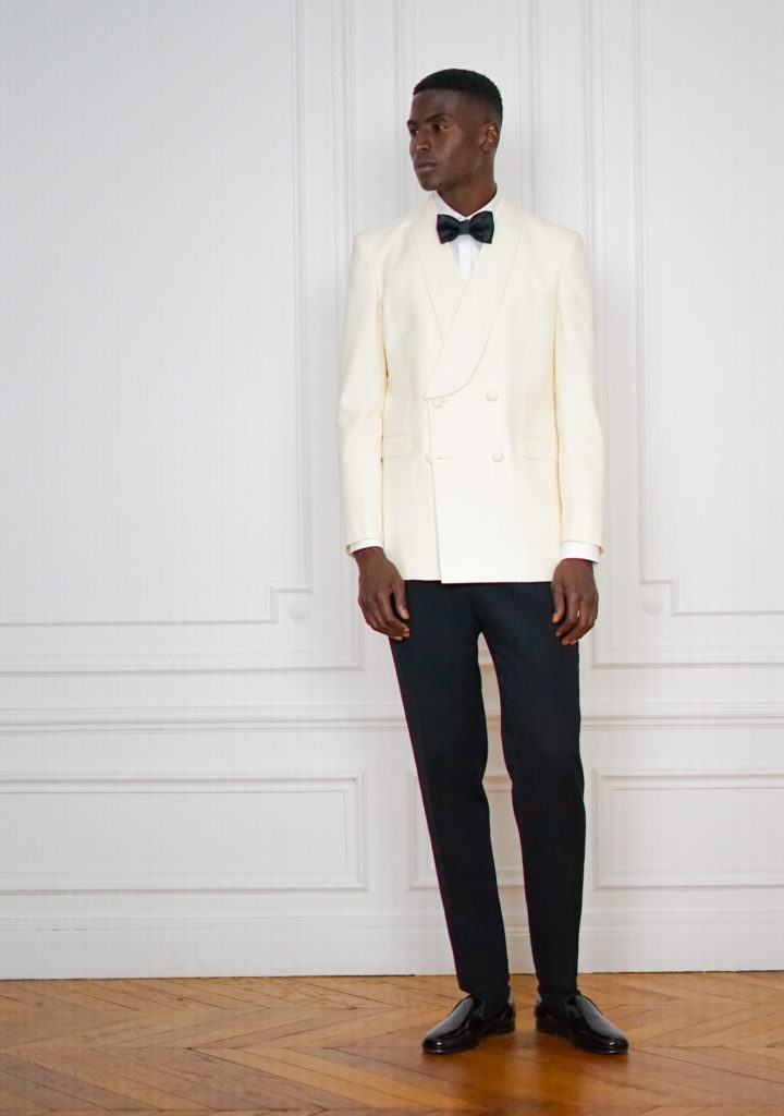 Tailor-made Double-breasted Tuxedo Off-White - Tuxedo Intemporels | Rives Paris ©