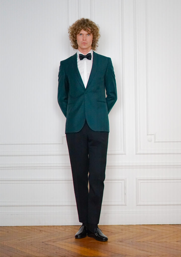 Tailor-made Tuxedo Match Green Black - Smoking Hybride | Rives Paris ©