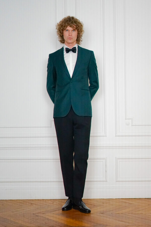 Smoking Sur-Mesure Dépareillé Vert Noir - Smoking Hybride | Rives Paris ©