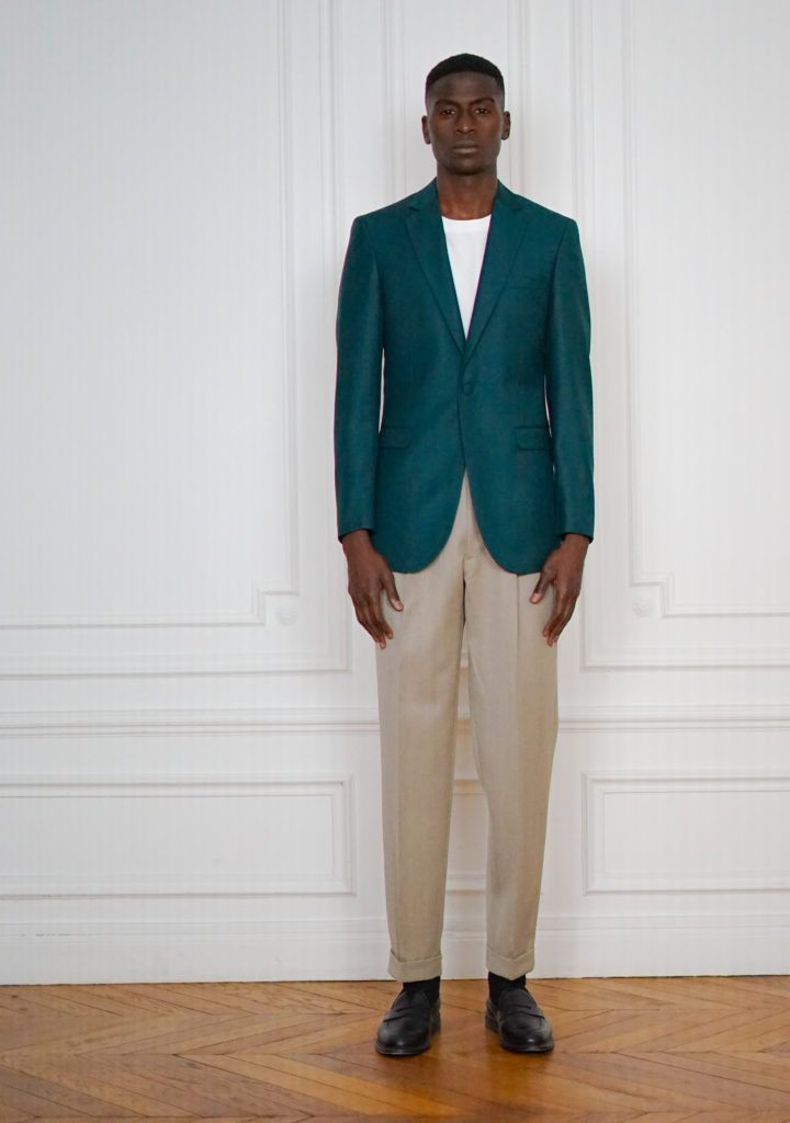 Tailor-made Blazer Jacket Green - Single-Breasted Jacket | Rives Paris ©