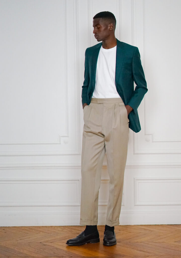 Tailor-Made Wool Casual Blazer Jacket Dark Green | Rives Paris ©