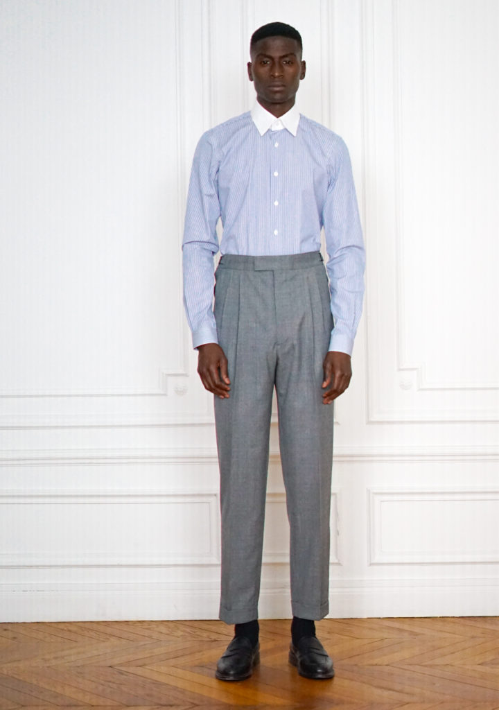 Tailor-made Business Shirt Blue Stripes | Rives Paris ©
