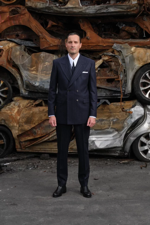 Costume Croisé Sur-Mesure Flanelle Bleu Marine - Collection 2 | Rives Paris ©