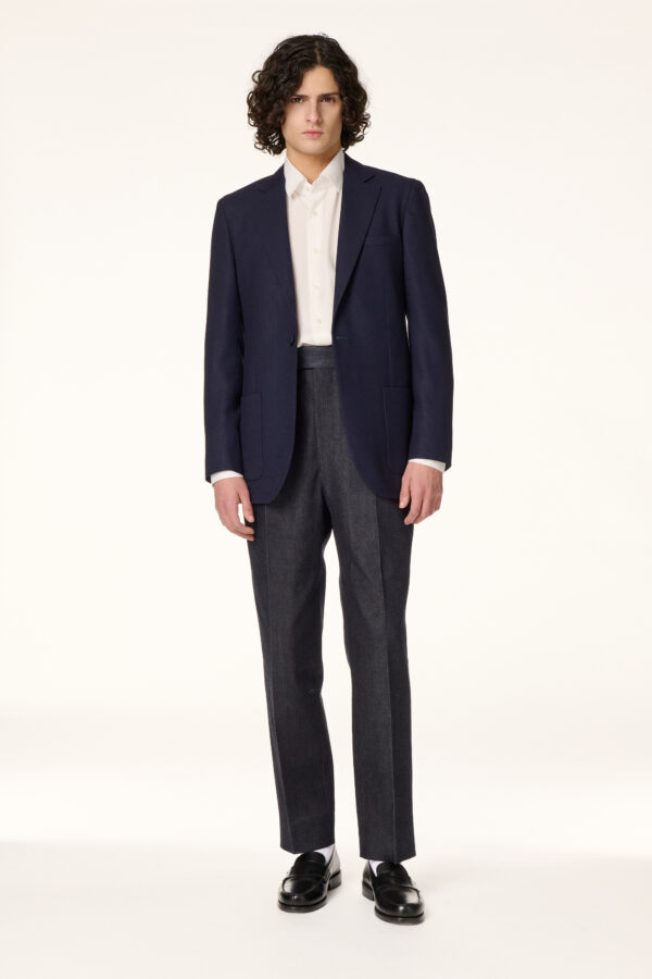 Navy Blue Unstructured Jacket