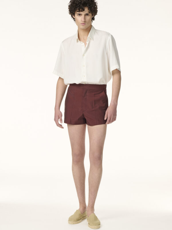 Short de Bain Sur-Mesure Rouge Brun | Rives Paris ©