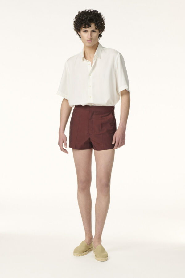 Short de Bain Sur-Mesure Rouge Brun | Rives Paris ©