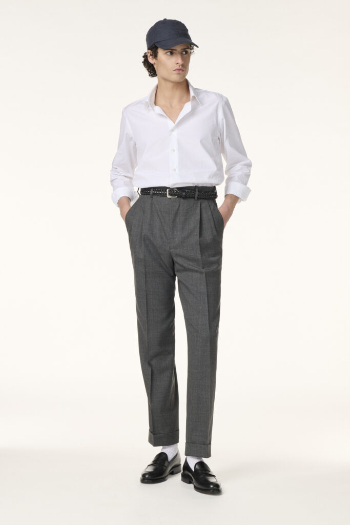 Pantalon Sur-Mesure en Laine Froide Gris Foncé | Rives Paris ©