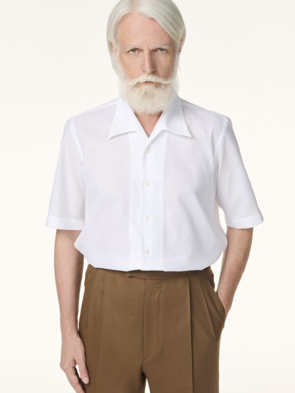 Chemise 60's Sur-Mesure en Inglese Blanche | Rives Paris ©