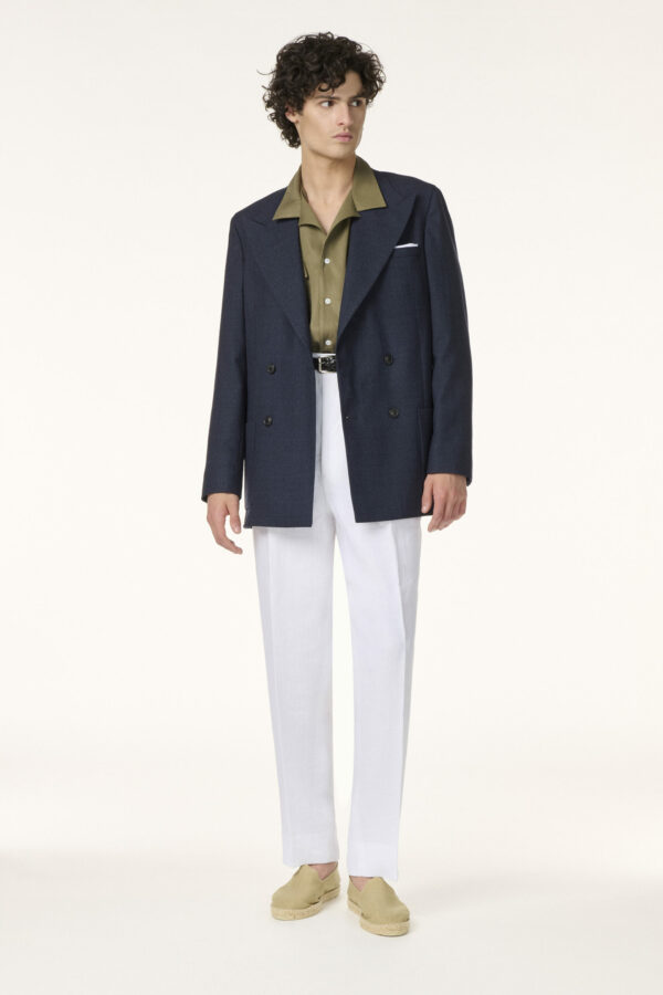 Pantalon Sur-Mesure en Lin Blanc | Rives Paris ©